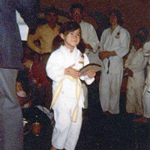 Sarah Lou Ann Wilkes receiving 1st place at a Judo competition in South Carolina.