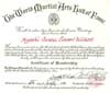 Certificate of Membership - Kyoshi Sensei Edward Wilkes