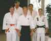 Group picture after Shuyokai Dedication. Front Row (L to R): Sensei Edward E. Wilkes, Sensei David A. Dye, Sensei Alan Holler. Back Row: (Names will be provided later)